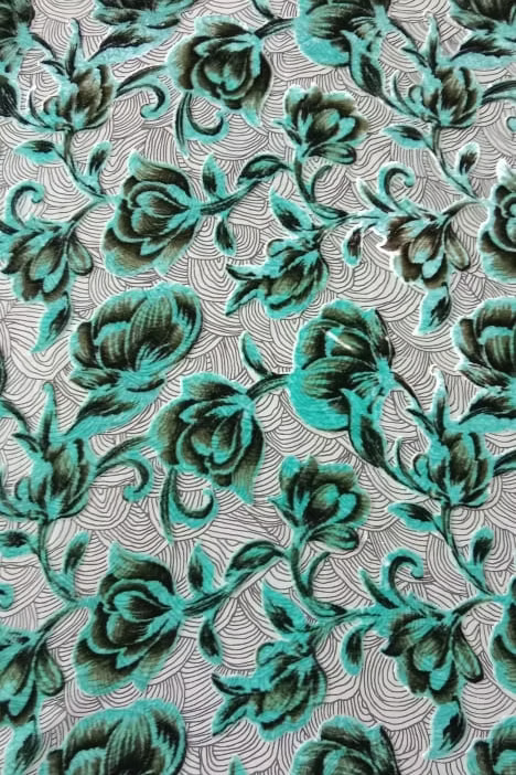 Floral Abstract Velvet Burnout