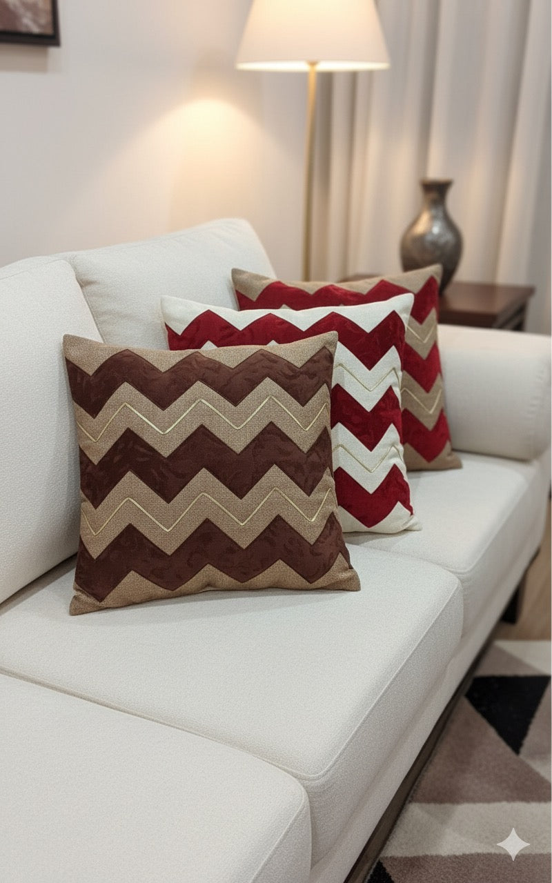 CHEVRON CUSHIONS SET OF 5