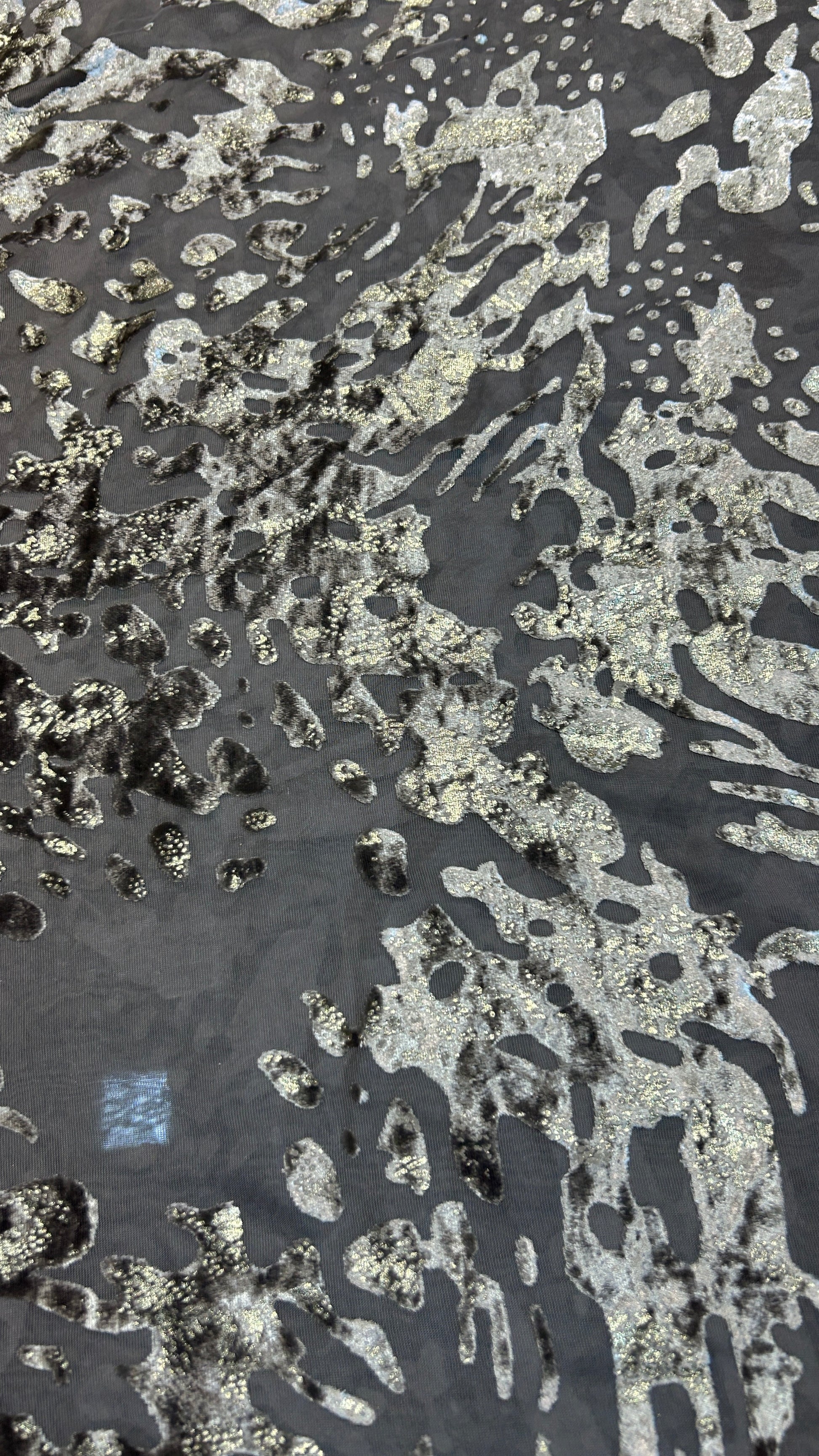 Olive Burnout with silver foil