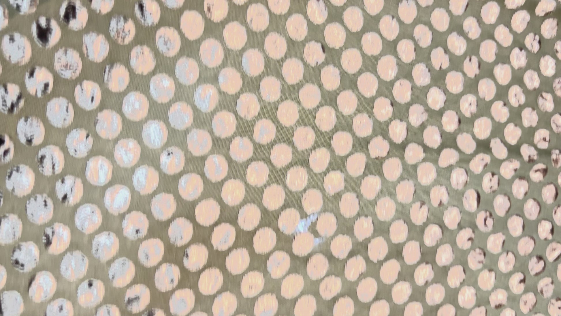 Olive Green Polkadot Burnout