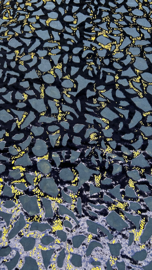 Abstract Navy Burnout with Foil