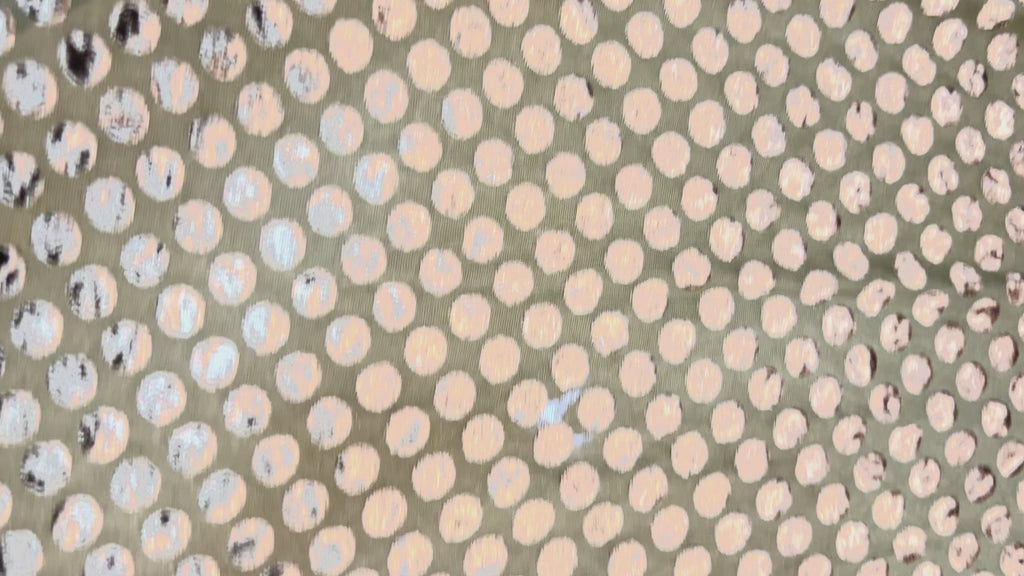 Olive Green Polkadot Burnout