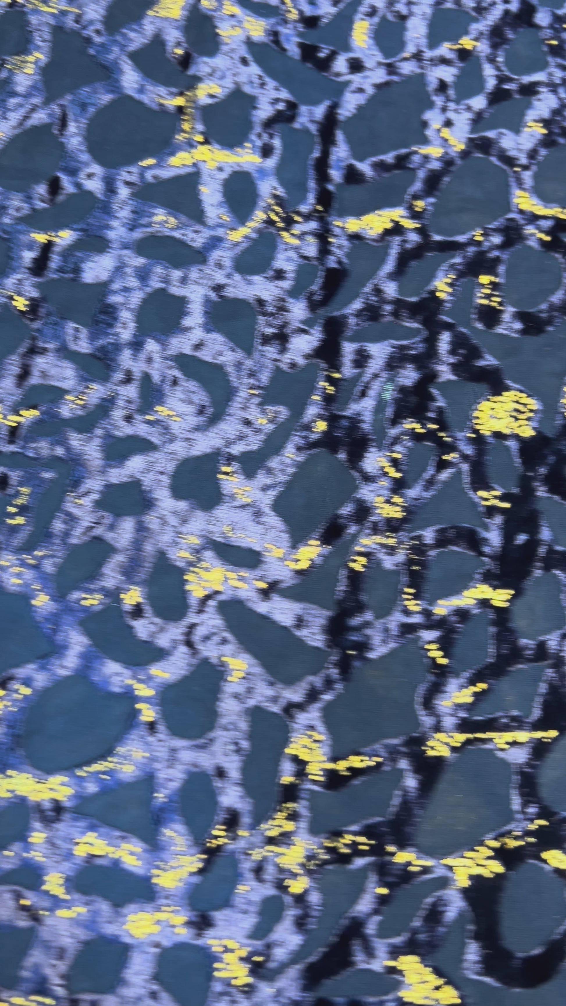 Abstract Navy Burnout with Foil